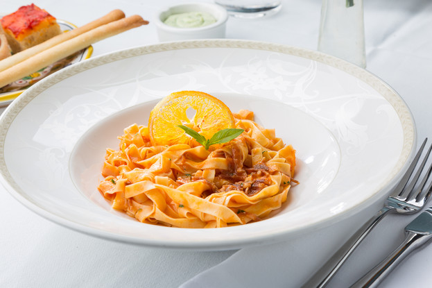 Ресторан «Amo Cucinare», Санкт-Петербург: Талиателли с прошутто и апельсином